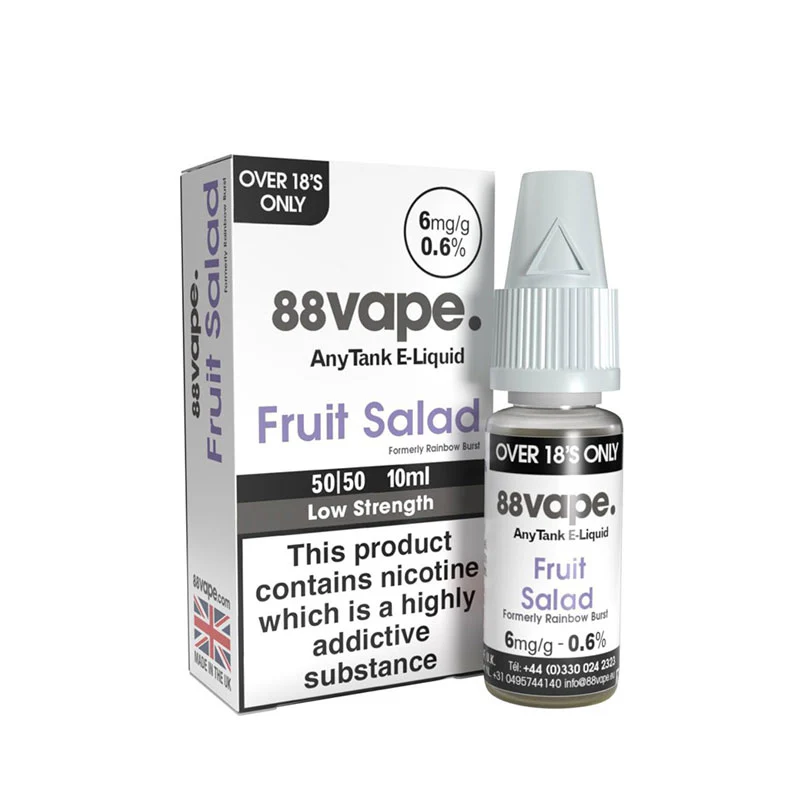 88Vape Any Tank Fruit Salad 10ml E-Liquid - Image 3