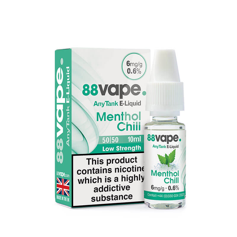 88Vape Any Tank Menthol Chill 10ml E-Liquid - Image 5