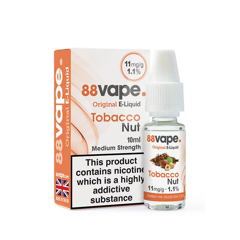 88Vape Original Tobacco Nut 10ml E-Liquid - Image 2