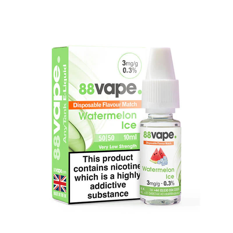 88Vape Any Tank Watermelon Ice 10ml E-Liquid - Image 3