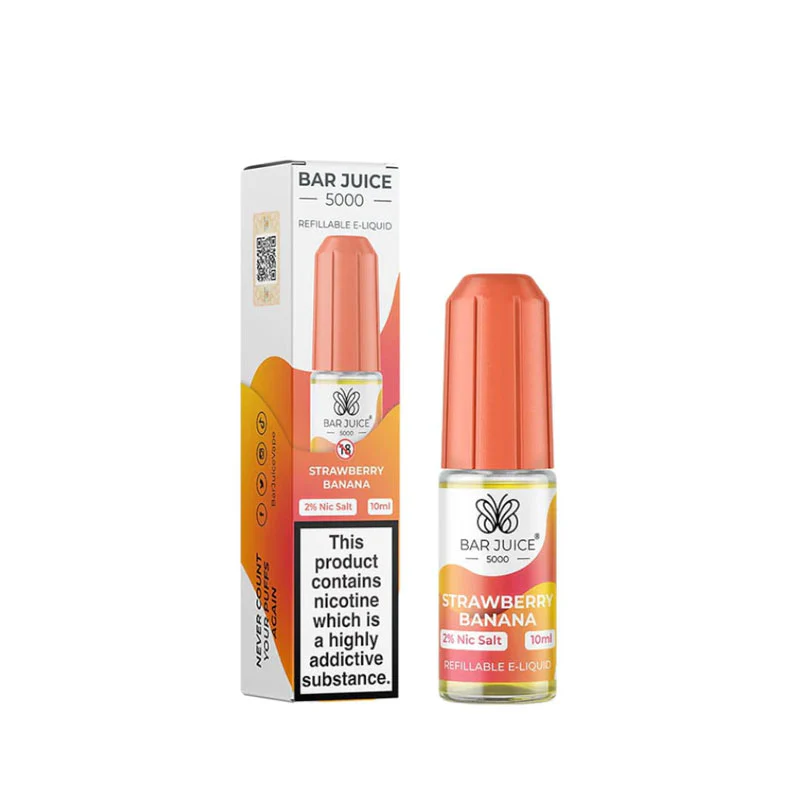 Bar Juice 5000 Strawberry Banana 10ml Nic Salt E-Liquid - Image 2