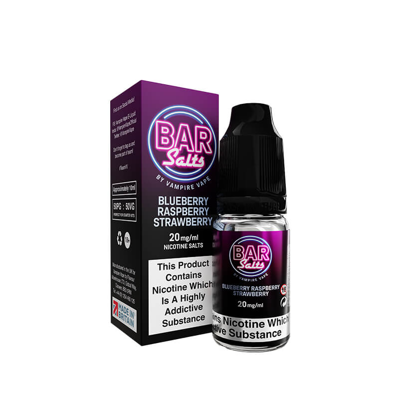 Bar Salts Blueberry Raspberry Strawberry 10ml Nic Salt E-Liquid by Vampire Vape - Image 3