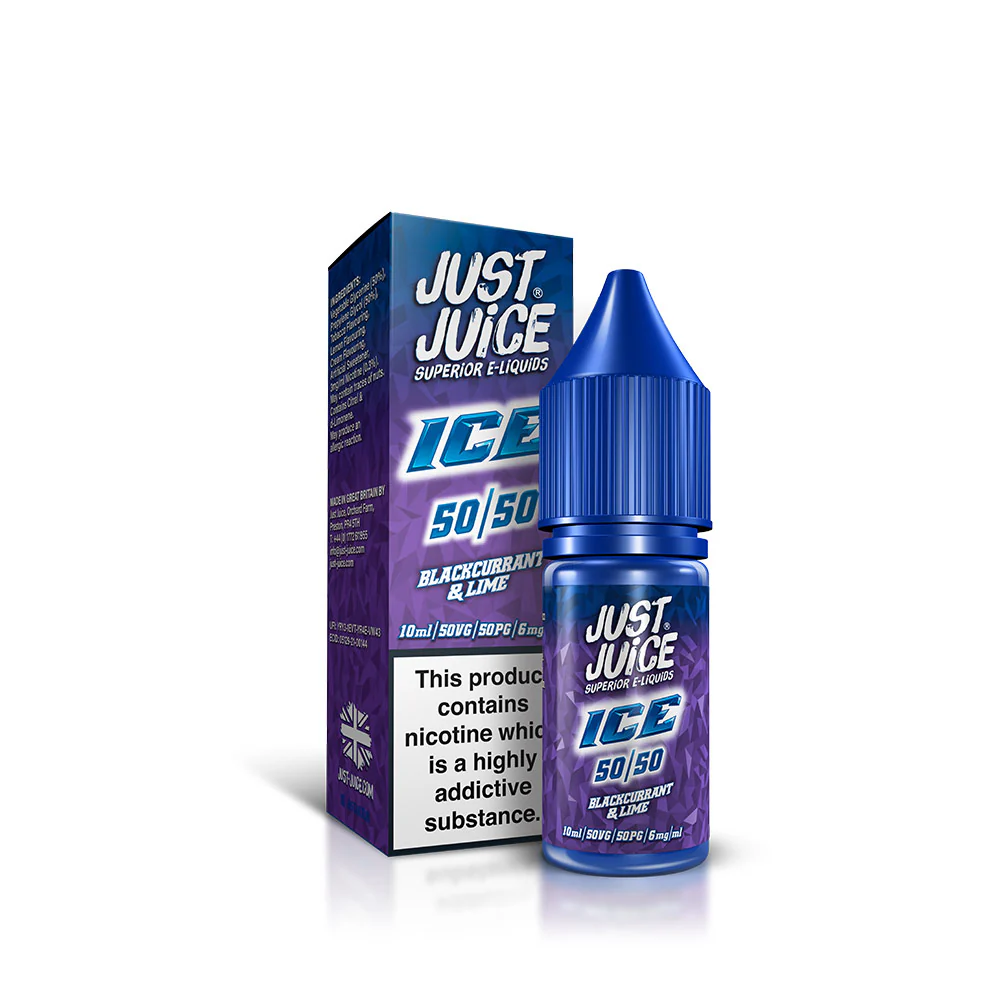 Just Juice Blackcurrant & Lime Ice 10ml 50/50 E-Liquid - Image 2