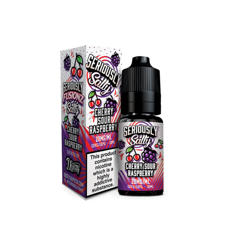 Doozy Vape Co Seriously Fusionz Salty Cherry Sour Raspberry 10ml Nic Salt E-Liquid - Image 4