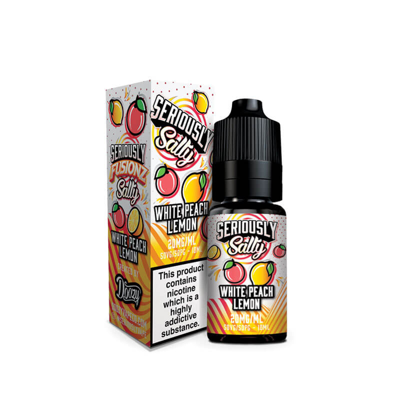 Doozy Vape Co Seriously Fusionz Salty White Peach Lemon 10ml Nic Salt E-Liquid - Image 4