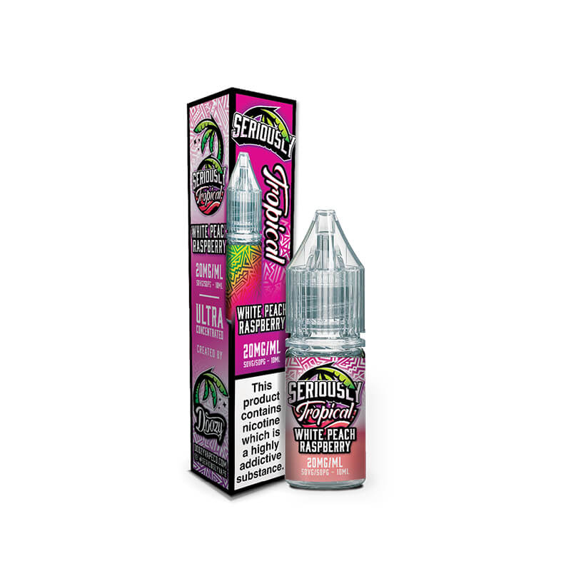 Doozy Vape Co Seriously Tropical White Peach Raspberry 10ml Nic Salt E-Liquid - Image 3