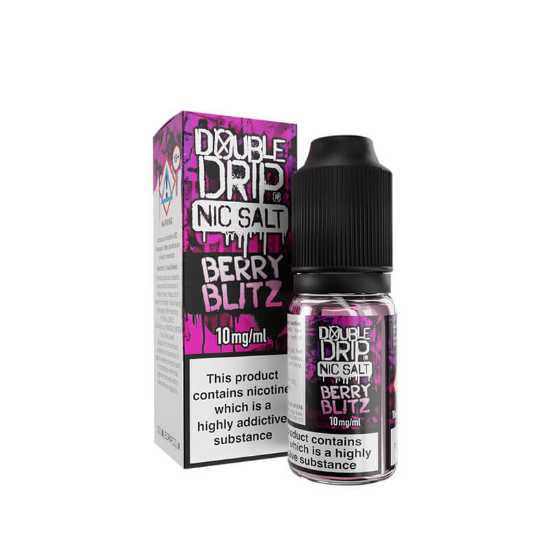 Double Drip Berry Blitz Nic Salt E-Liquid 10ml - Image 2