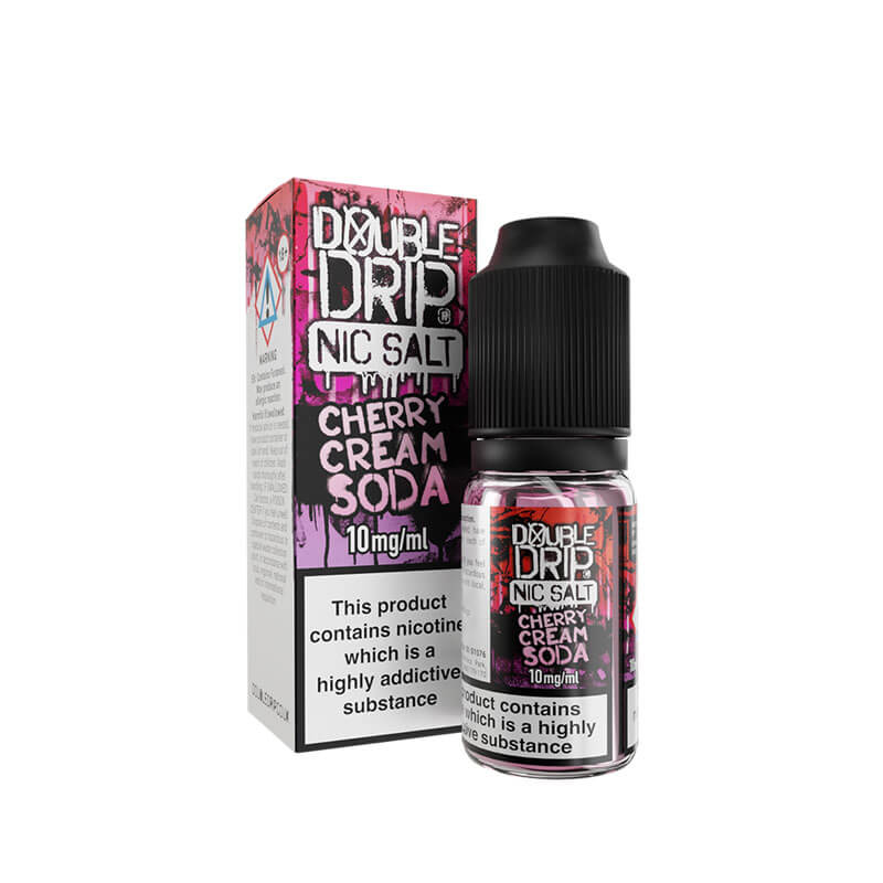 Double Drip Cherry Cream Soda Nic Salt 10ml - 20mg - Image 2