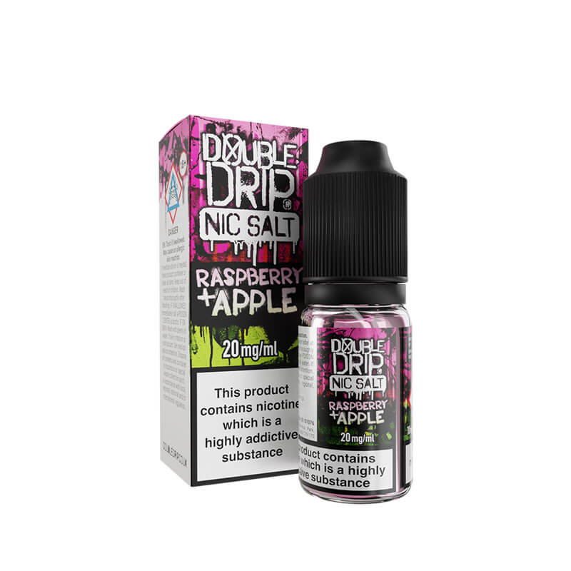 Double Drip Raspberry & Apple Nic Salt 10ml - Image 3