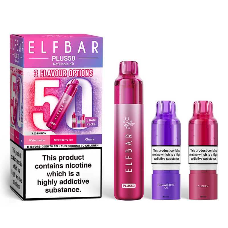 Elf Bar Plus 50 Prefilled Pod Vape Kits - Image 10