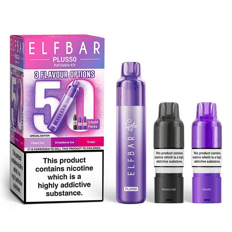 Elf Bar Plus 50 Prefilled Pod Vape Kits - Image 12