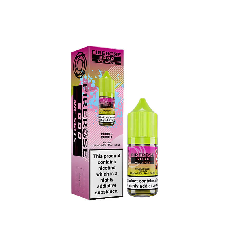 Elux Firerose 5000 Hubbla Bubbla 10ml Nic Salt E-Liquid - Image 3