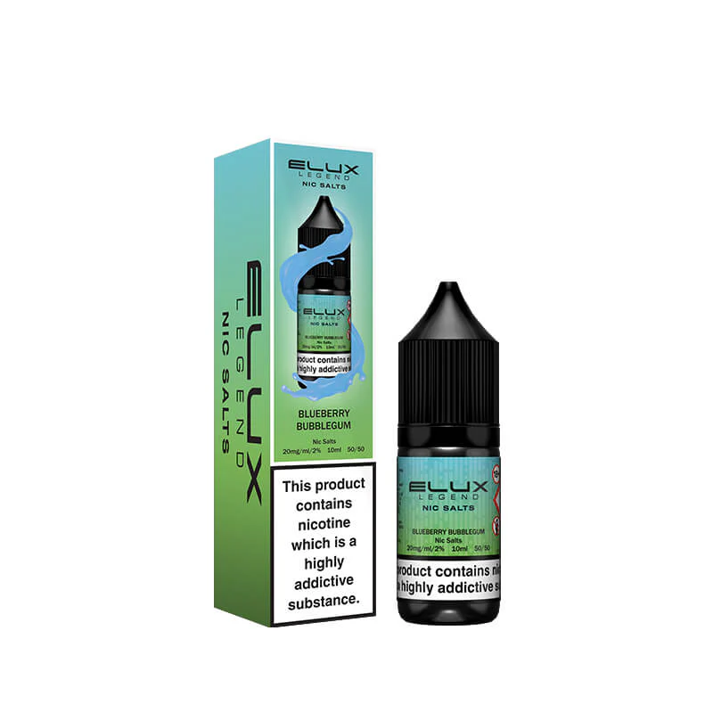 Elux Legend Blueberry Bubblegum Nic Salt E-Liquid 10ml - Image 2