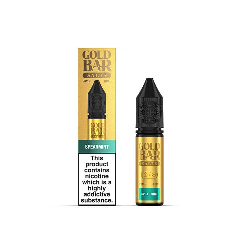 Gold Bar Salts Spearmint Nic Salt E-Liquid 10ml - Image 2