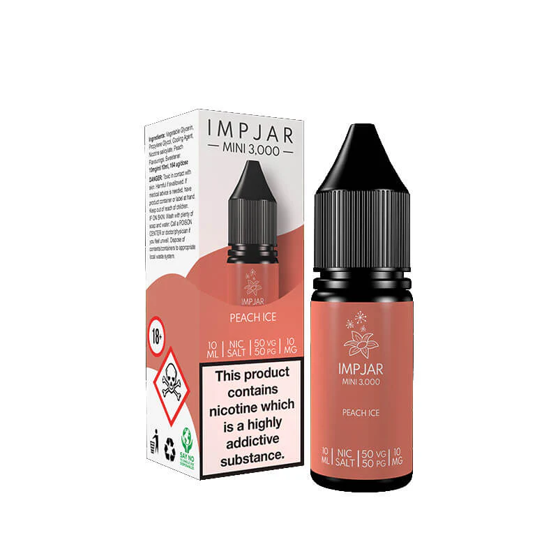 Imp Jar Peach Ice 10ml Nic Salt E-Liquid - Image 2