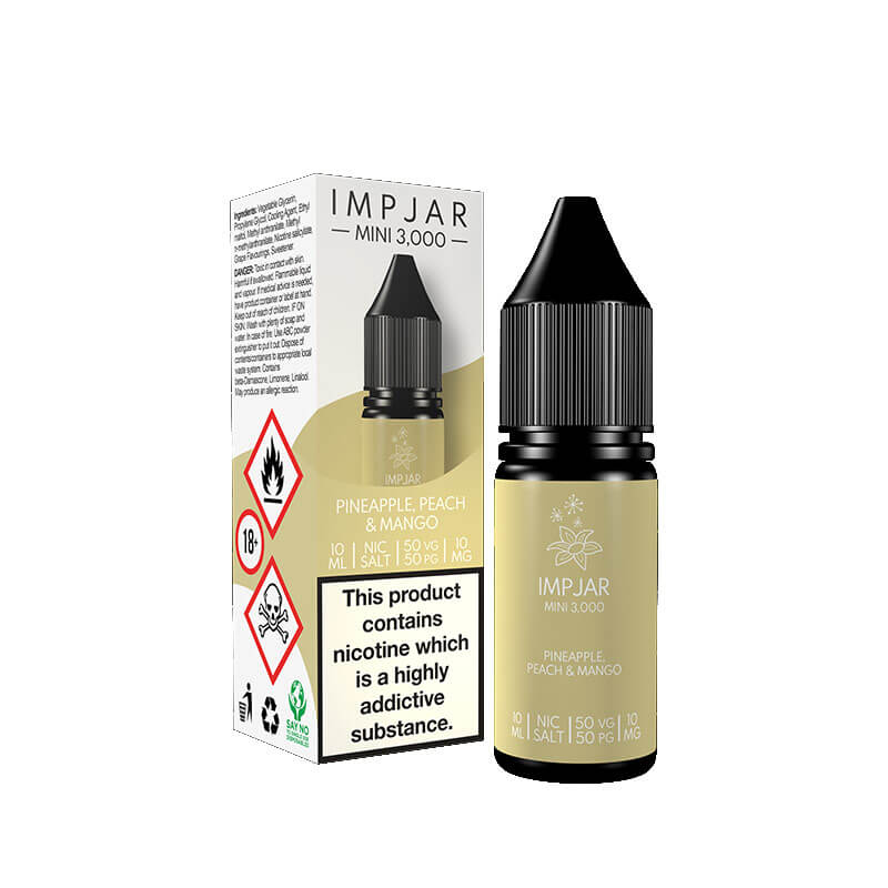 Imp Jar Pineapple Peach & Mango 10ml Nic Salt E-Liquid - Image 2