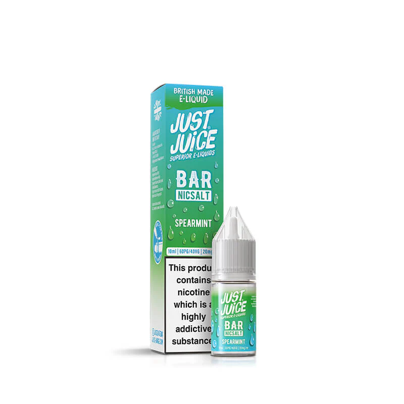 Just Juice Bar Range Spearmint 10ml Nic Salt E-Liquid - Image 4