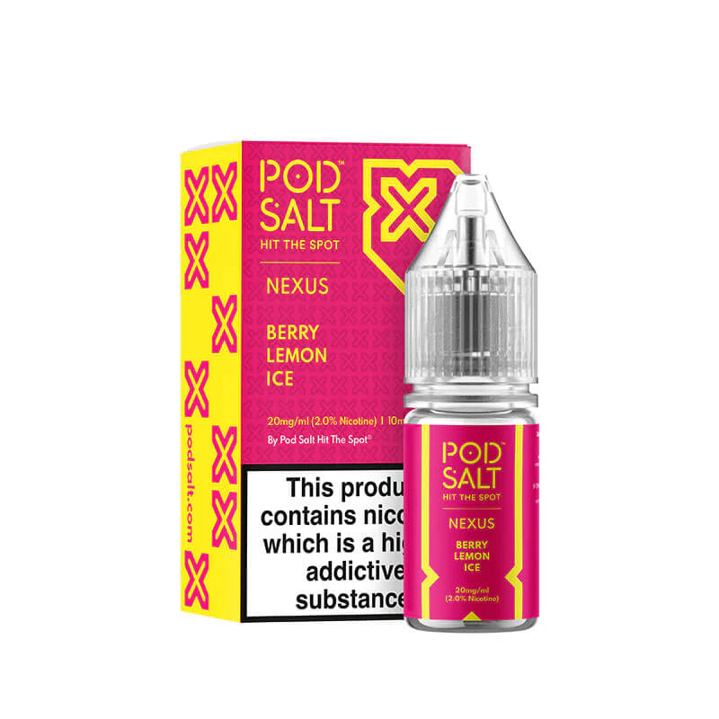 Pod Salt Nexus Berry Lemon Ice Nic Salt E-Liquid 10ml - Image 4
