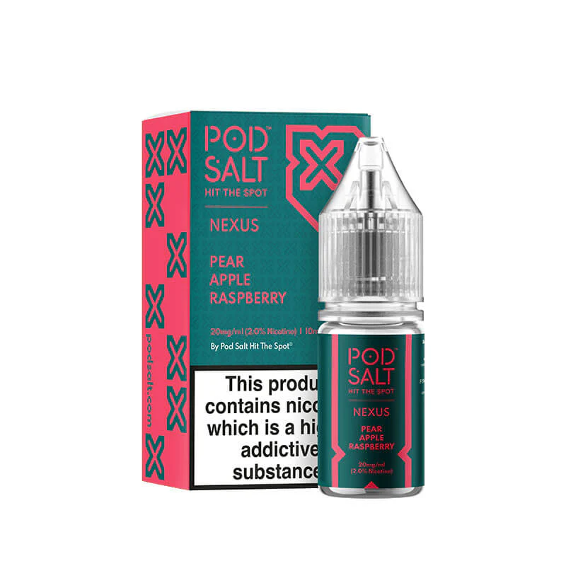 Pod Salt Nexus Pear Apple Raspberry Nic Salt E-Liquid 10ml - Image 2
