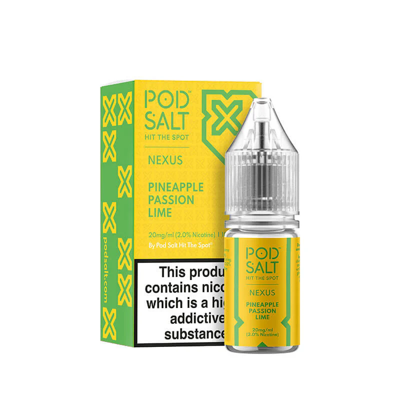 Pod Salt Nexus Pineapple Passion Lime Nic Salt E-Liquid 10ml - Image 4