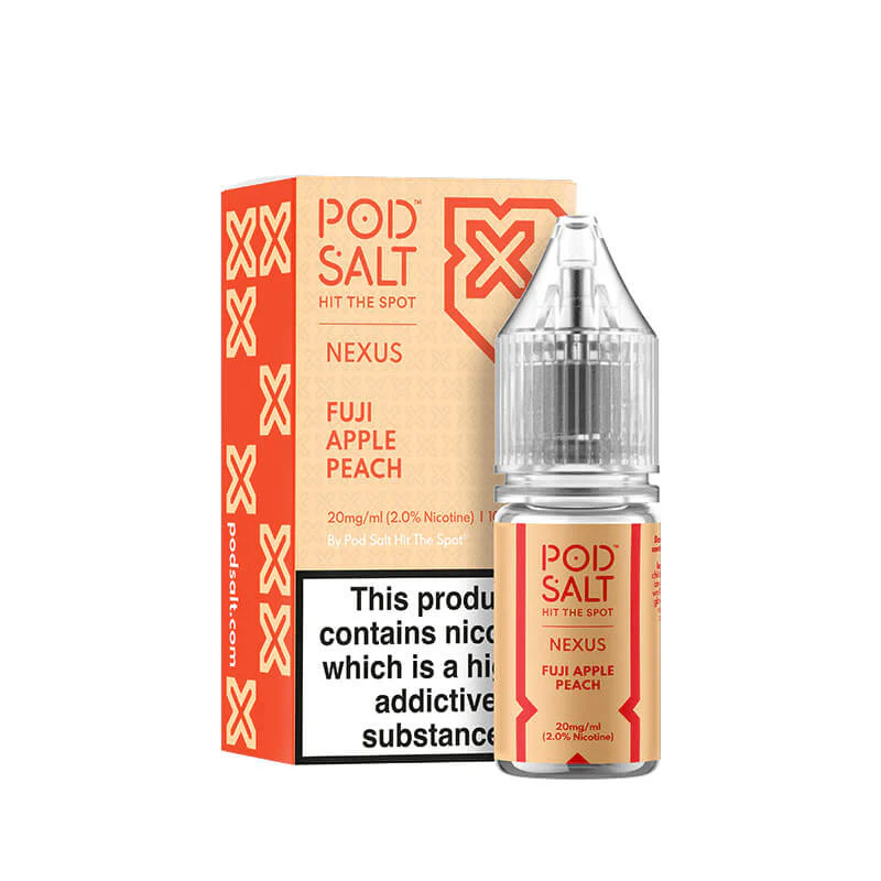 Pod Salt Nexus Fuji Apple Peach Nic Salt E-Liquid 10ml - Image 3