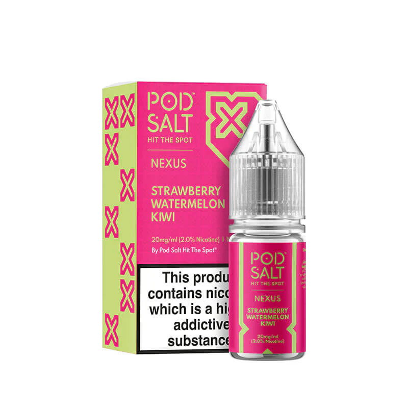 Pod Salt Nexus Strawberry Watermelon Kiwi Nic Salt E-Liquid 10ml - Image 2
