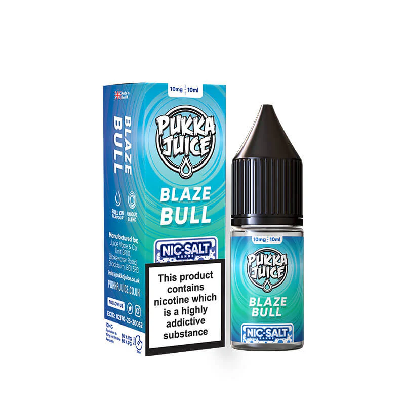 Pukka Juice Blaze Bull 10ml Nic Salt E-liquid - Image 3
