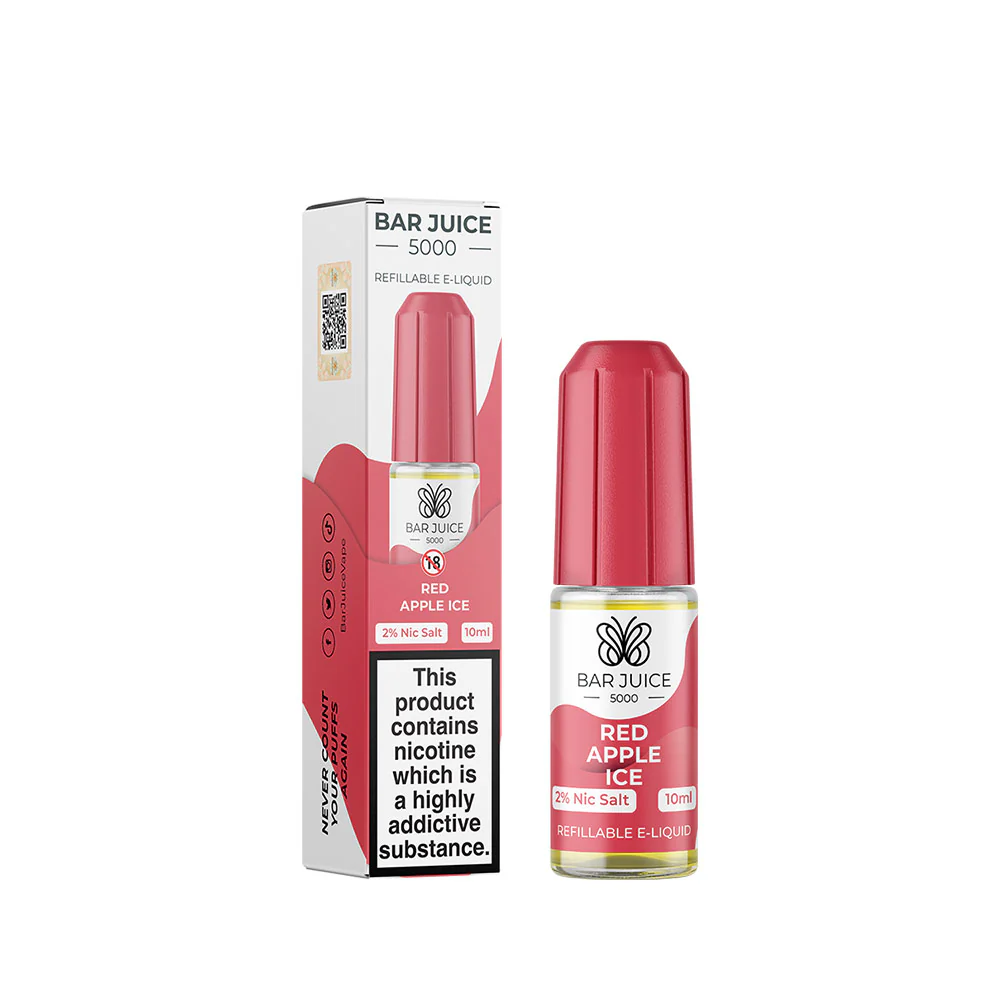 Bar Juice 5000 Red Apple Ice 10ml Nic Salt E-Liquid - Image 3