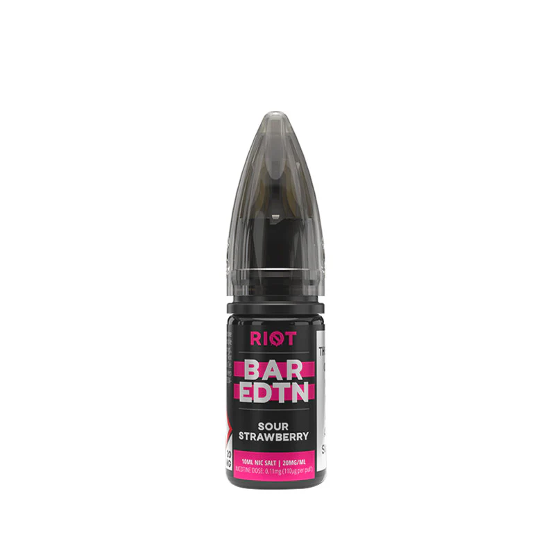 Riot Squad BAR EDTN Sour Strawberry 10ml Nic Salt E-Liquid - Image 4