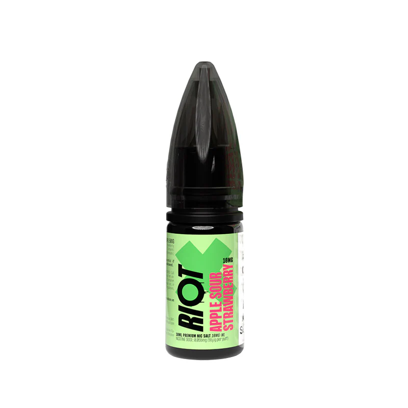 Riot X Nic Salts Apple Sour Strawberry 10ml E-Liquid - Image 2