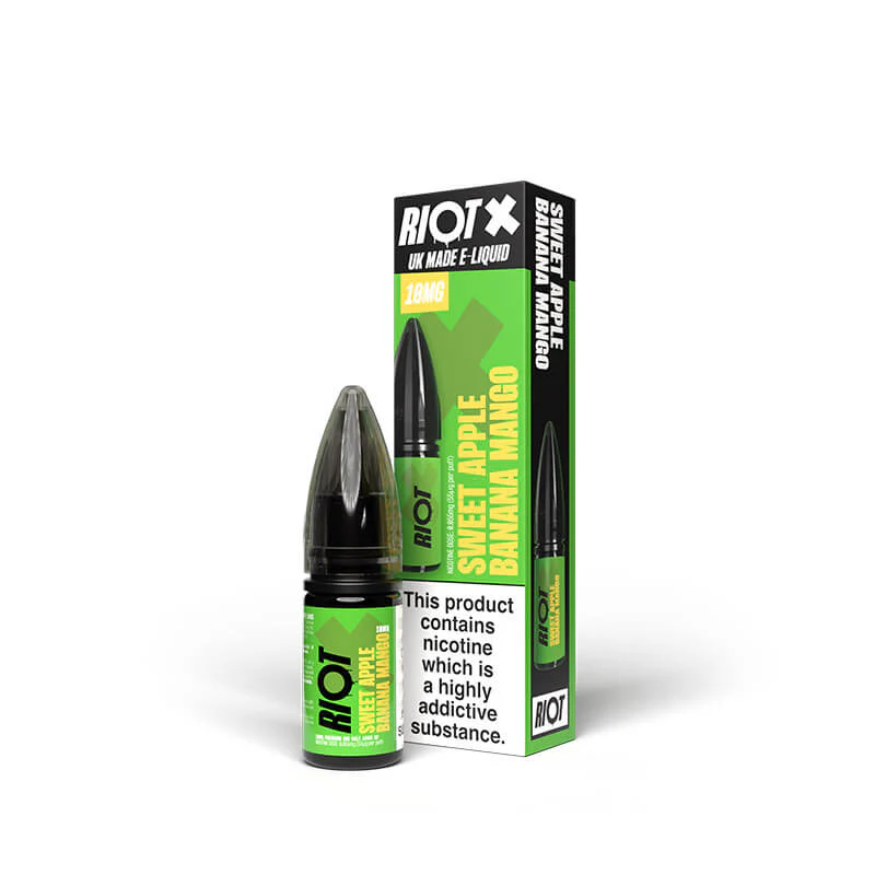 Riot X Nic Salts Sweet Apple Banana and Mango 10ml E-Liquid - Image 2