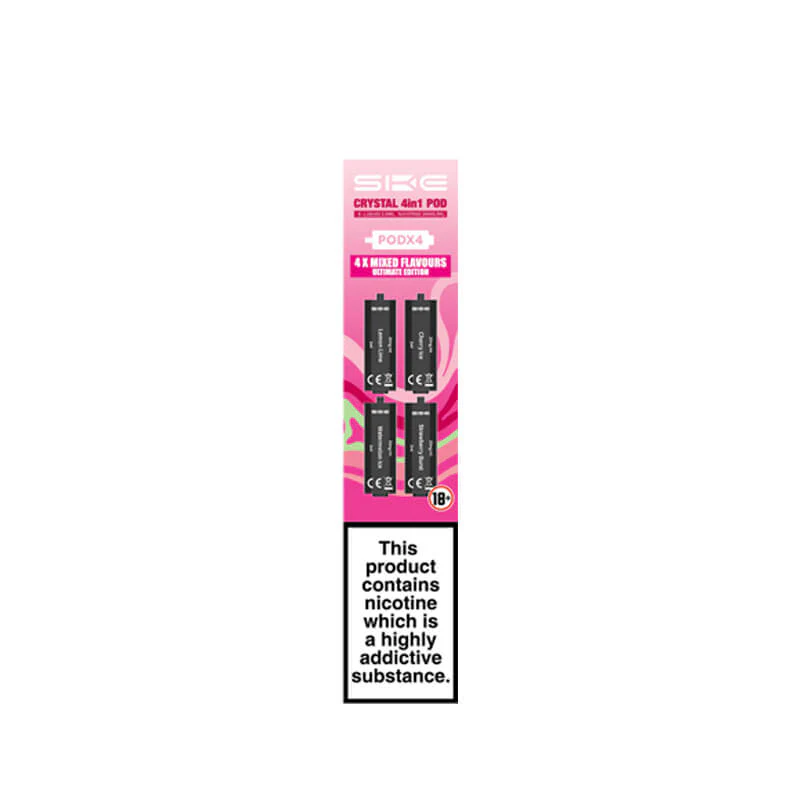 SKE Crystal 2400 4in1 Ultimate Edition Pre-Filled Vape Pods 20mg - 4 x Pods