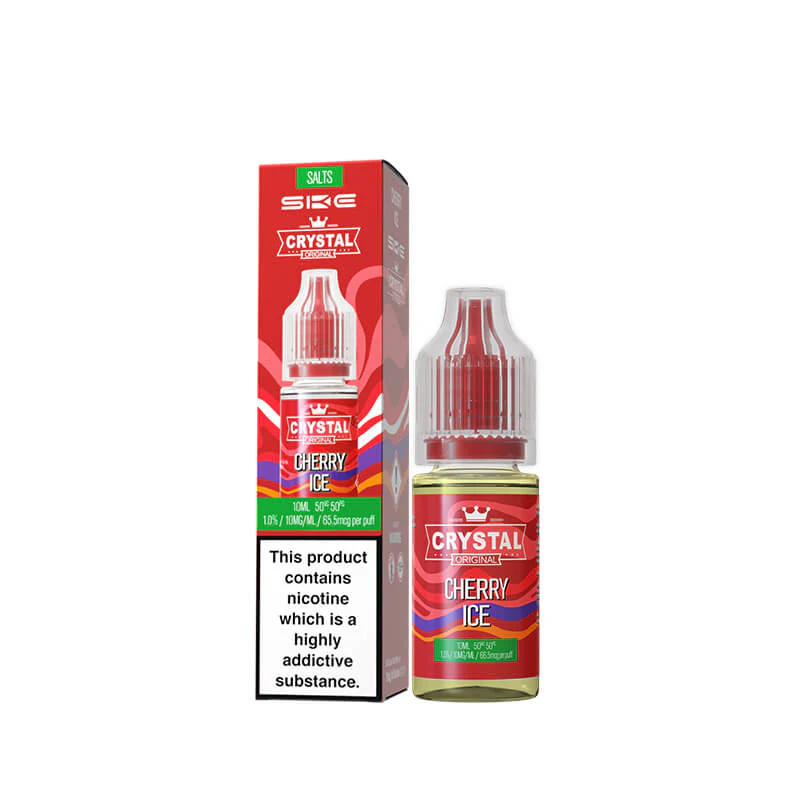 SKE Crystal Cherry Ice Nic Salt E-Liquid 10ml - Image 3
