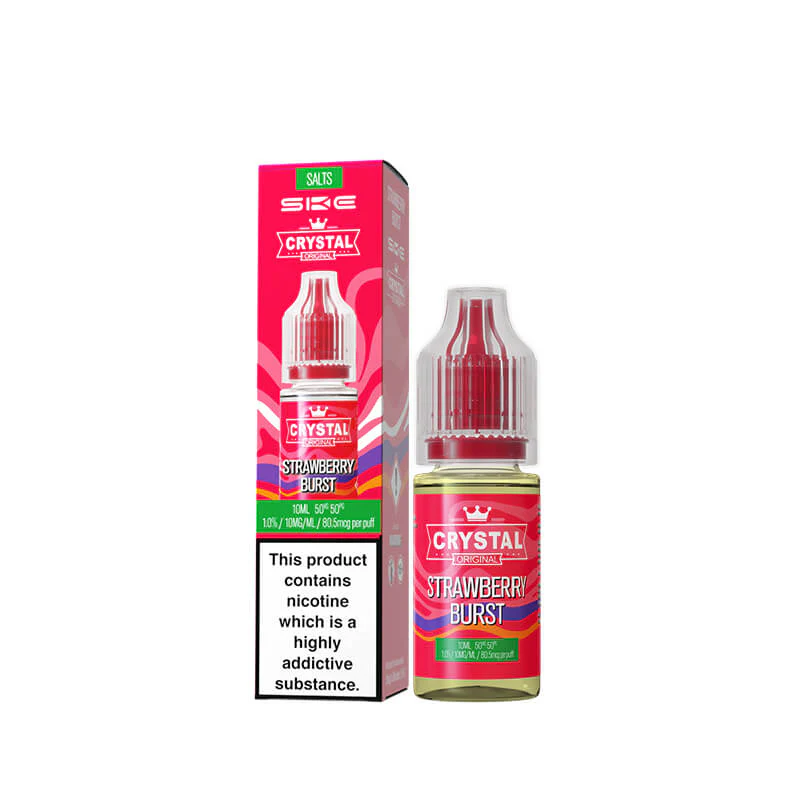 SKE Crystal Strawberry Burst Nic Salt E-Liquid 10ml - Image 3
