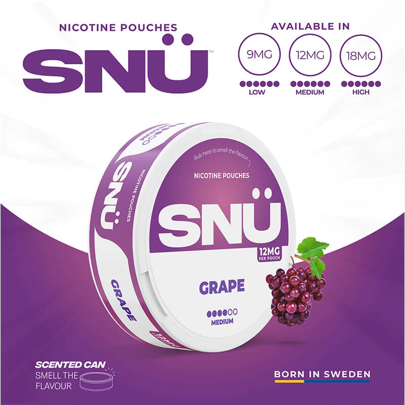 SNU Grape Nic Pouches by Bar Juice - Image 4