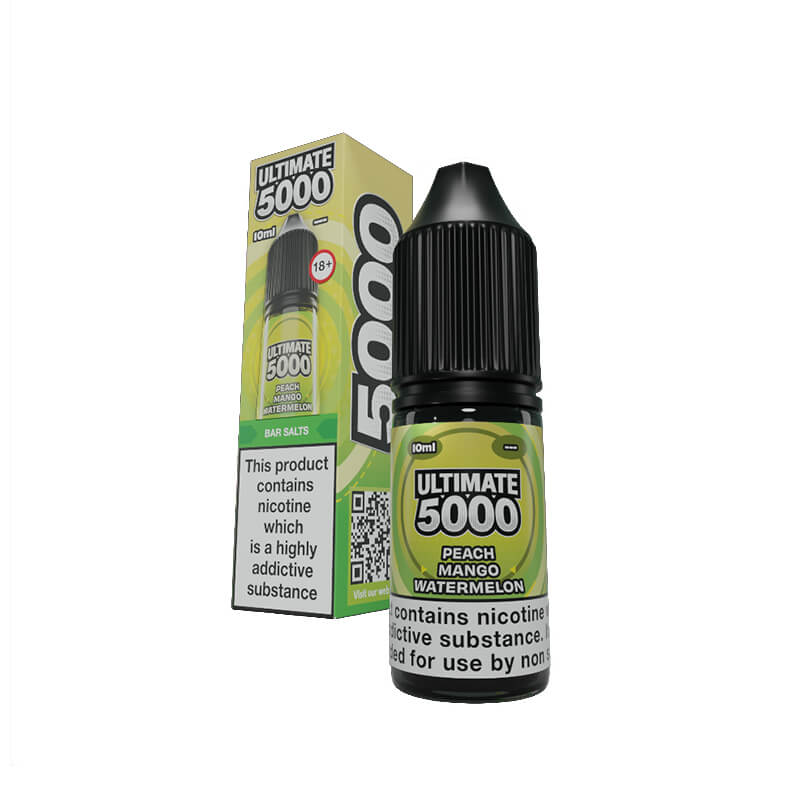 Ultimate 5000 Bar Salt Peach Mango Watermelon 10ml E-Liquid By Ultimate Juice - Image 3