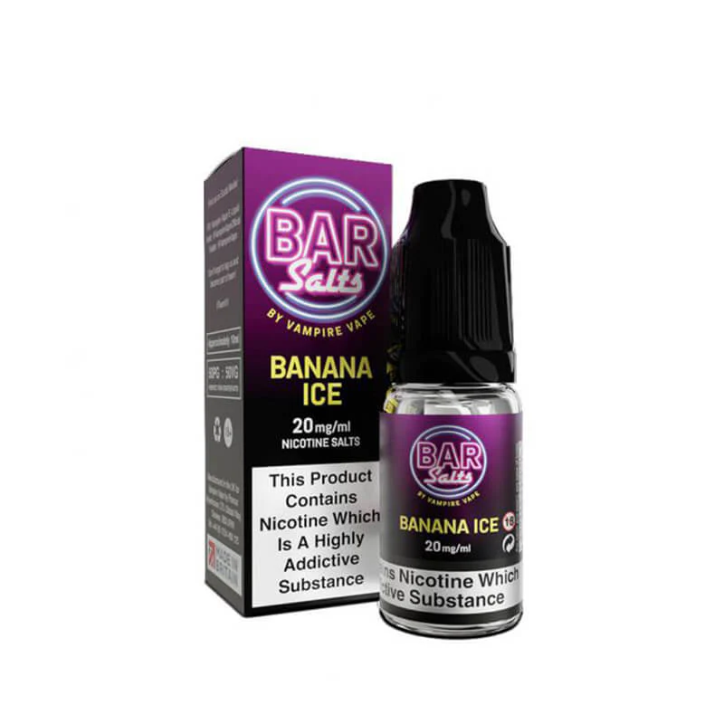 Bar Salts Banana Ice 10ml Nic Salt E-Liquid By Vampire Vape - Image 4