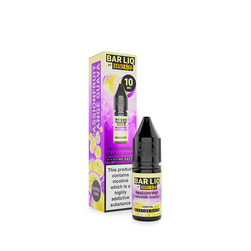 Zeus Juice Bar Liq Passionfruit Orange Guava Nic Salt E-Liquid 10ml - Image 2
