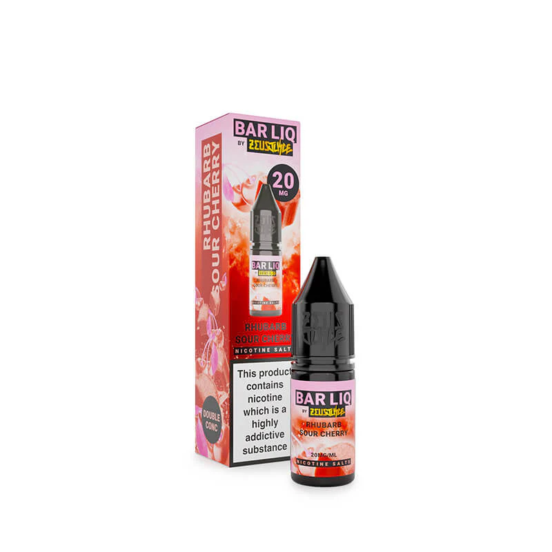 Zeus Juice Bar Liq Rhubarb Sour Cherry Nic Salt E-Liquid 10ml - Image 3